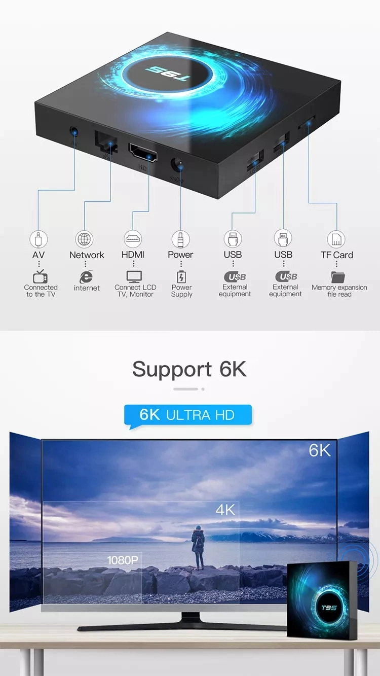T95 Android 10.0 TV Box 6K Box TV Android T95 TV Box