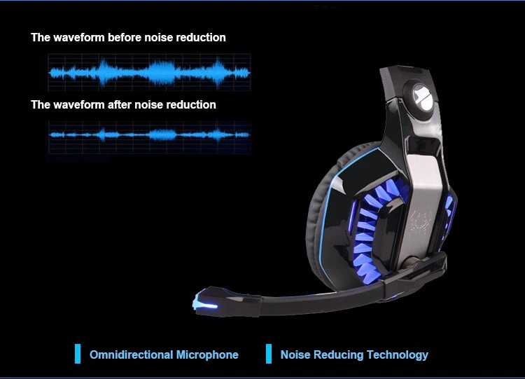 Gaming Headset Gaming Headphone with Mic LED Light for PC Gamer Best PC PS4 7.1 G2000