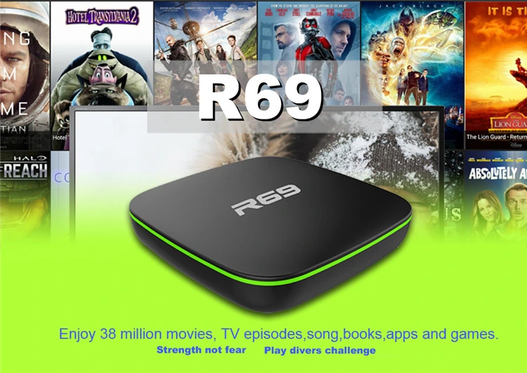 Chinese Factory Cheapest Customized Booting R69 1+8g Android 7.1 Android TV Box 4K