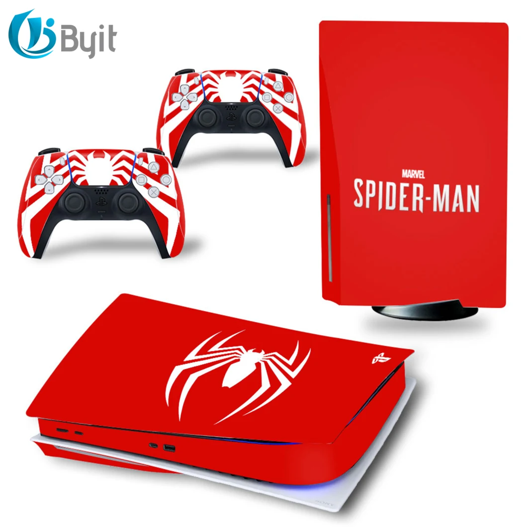 Byit New Style Vinyl Skin Sticker with 2 Controller Gamepad Skin Sticker for PS5