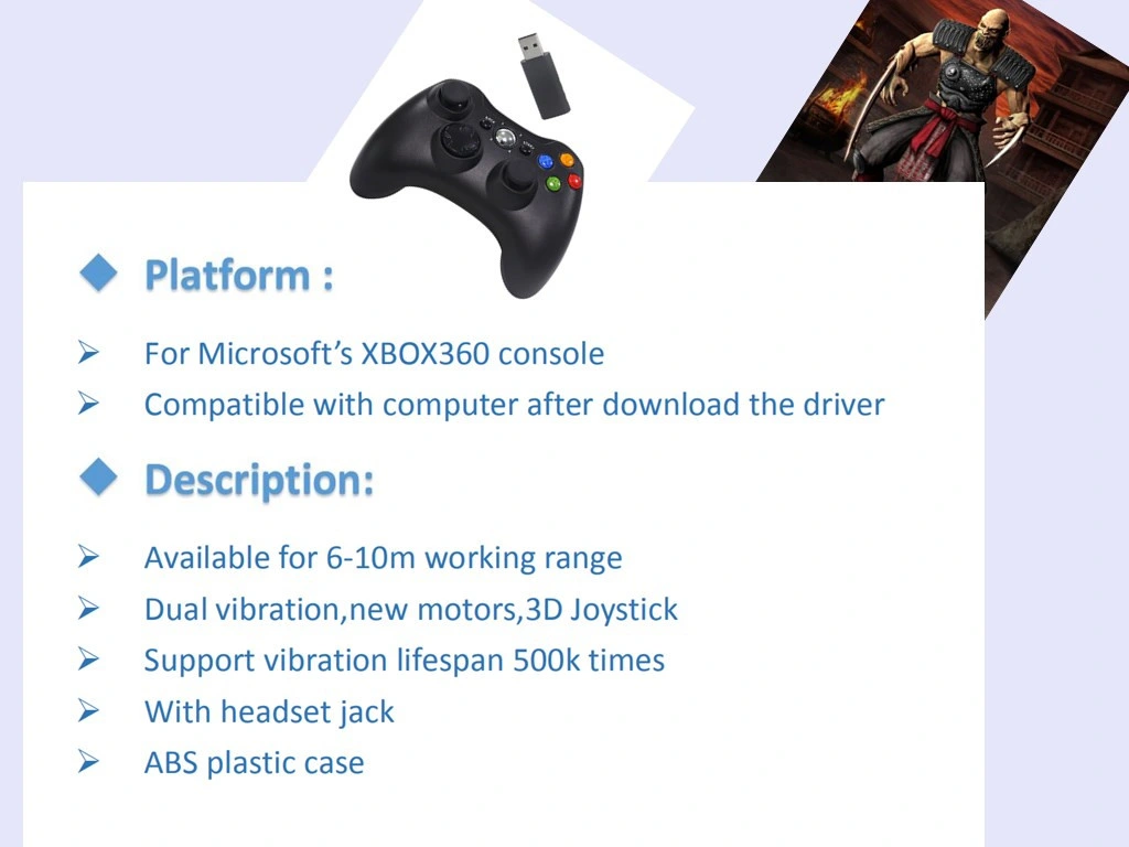 Senze Wireless Game Joystick PC Game Controler Game Joystick for xBox360.