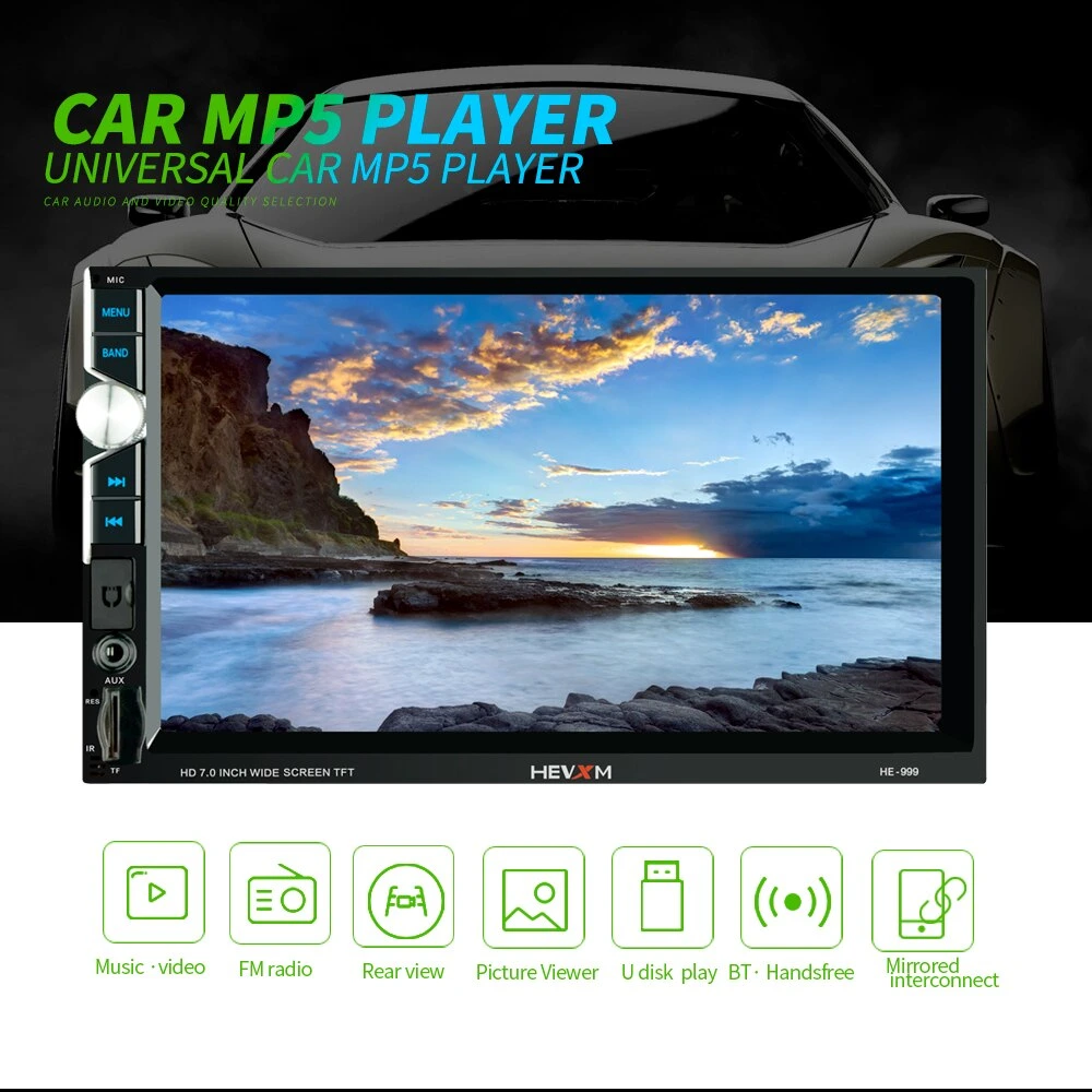 2 DIN 7 Inch Android Car MP5 Player Bluetooth Android Video Touch HD Screen Stereo video