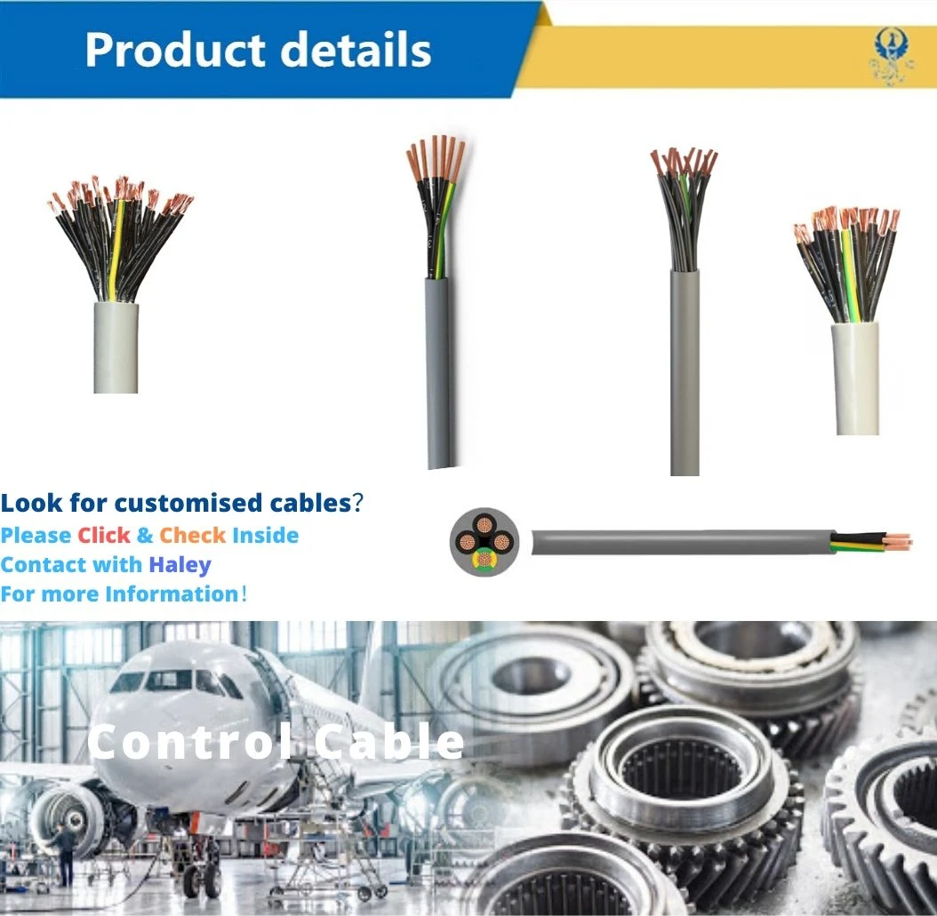Multicore Control Cable Waterproof Electrical Cable and PVC Insulated Shielded Rvvp Control Cable