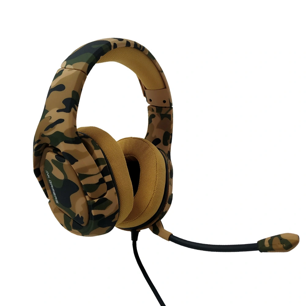 Camouflage Gaming Headset for PS4 /xBox/Nitendo Voice Control Wired Hi-Fi Sound Quality