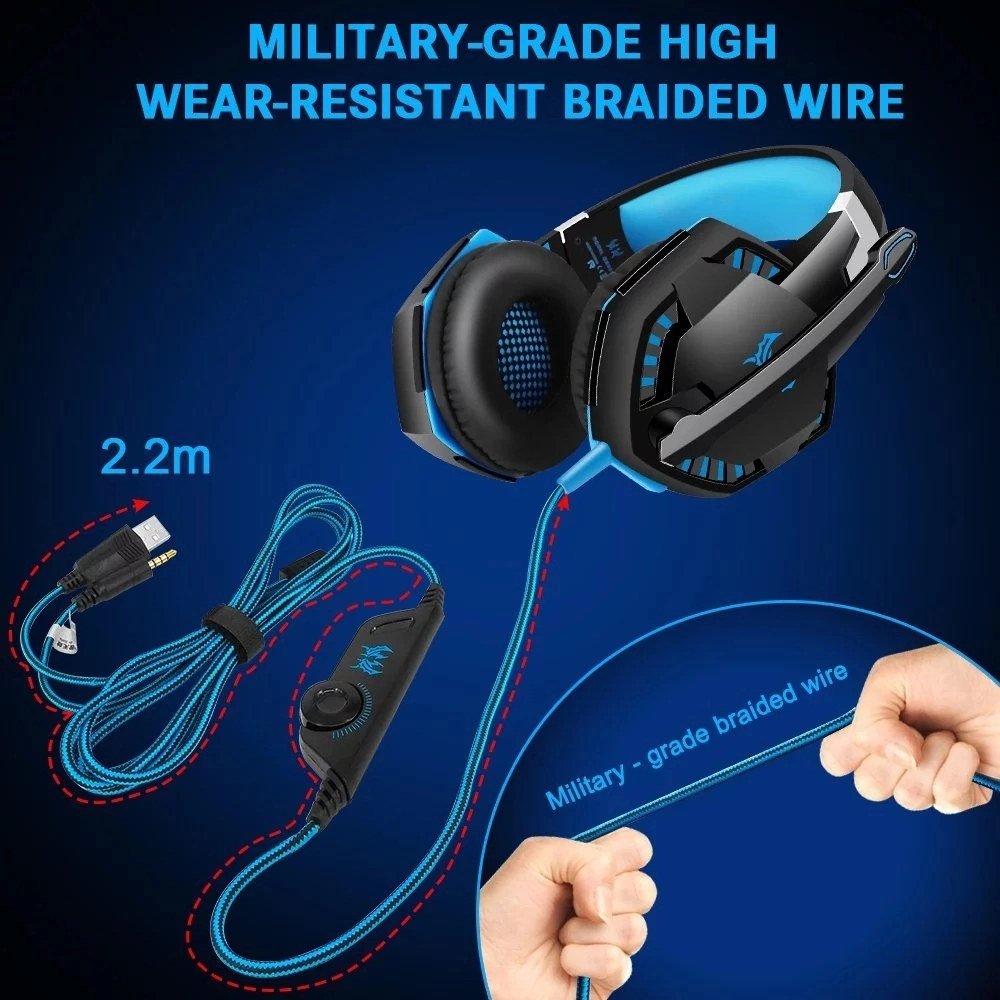 Foldable Wired Control Game Headband Headphone Game Headset