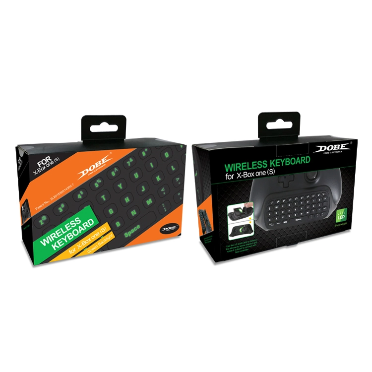 Portable Green Backlit Handheld Keyboard Gaming Message Gamepad Keyboard 47 Keys Wireless 2.4G Practical for xBox One S Controller Gamepad Keyboard Accessories