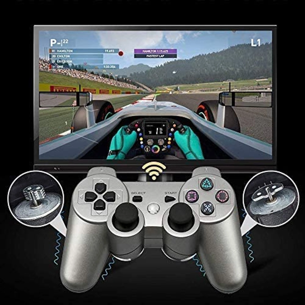Byit 2021 Cheapest 2.4G Game Controller Wireless Gamepad Joystick for PS3 Android TV Box Analog Sticks with OTG Adapters USB Receivers D40