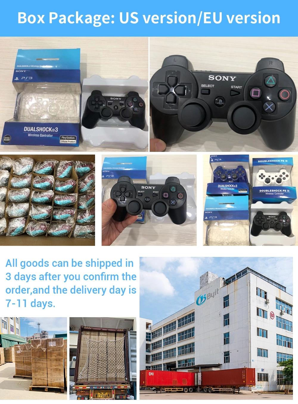 Byit Cheapest Bluetoth Controller for Sonips3 Gamepad for Play Station 3 Wireless Joystick for Soni Playstation 3 PC