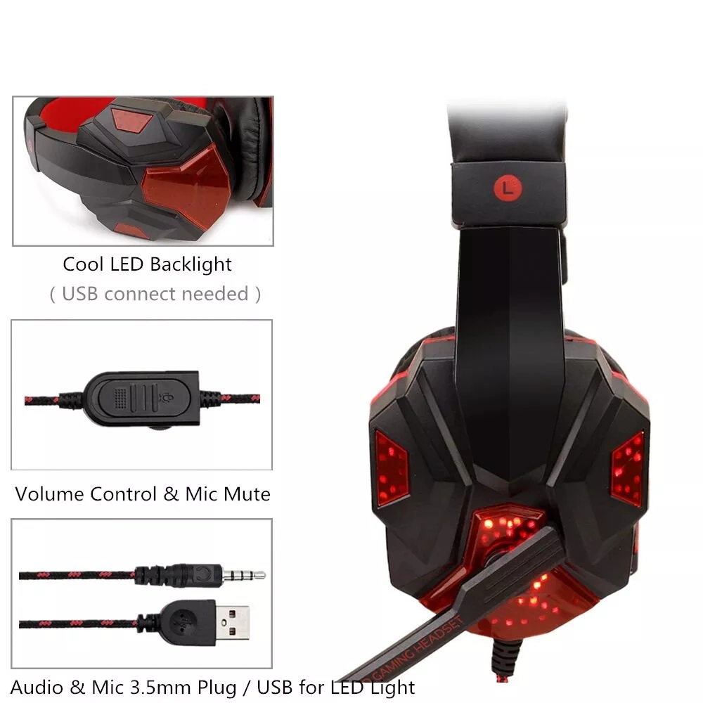 Gamer Headphones for Gaming PS4 Headset Earphones and Headphones Computer Switch Micro Headphones Wholesale Gaming Headset