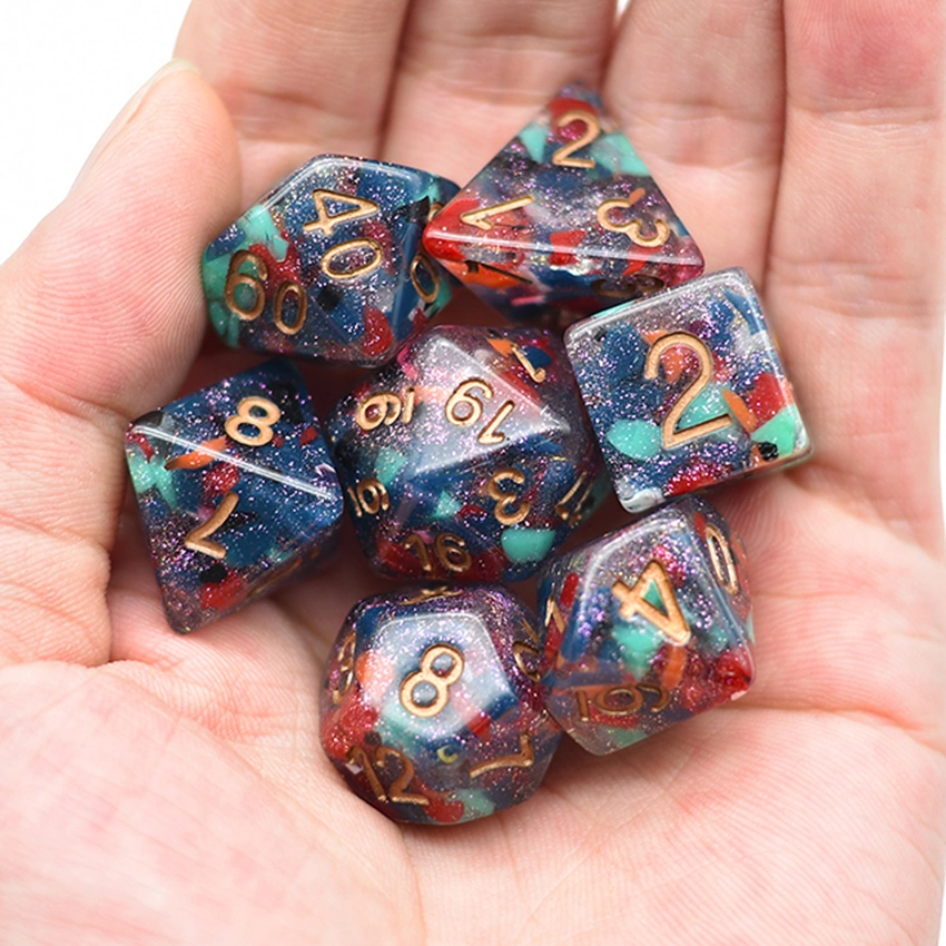 Resin Polyhedral Dice Dungeons and Dragons Dnd Rpg Mtg Table Game Dice