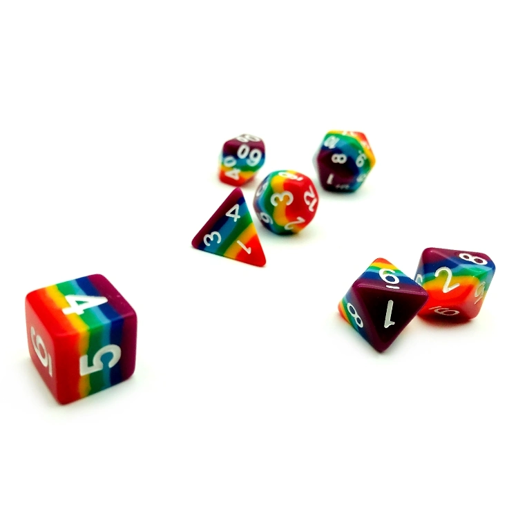 Custom Printed Resin Gaming Dice, Translucents Polyhedral Dice Set for Board Game