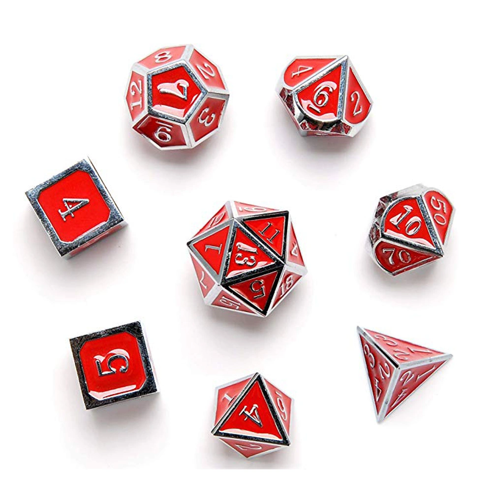 Custom Metal Polyhedral Dice Dnd Board Game Dice Set Family Funny Game Number Dice