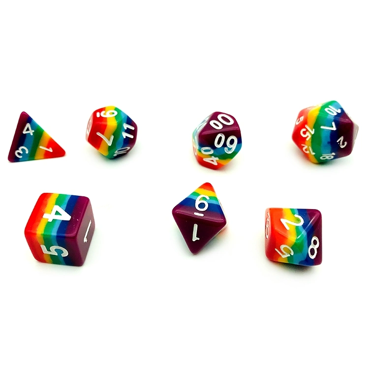 Custom Printed Resin Gaming Dice, Translucents Polyhedral Dice Set for Board Game