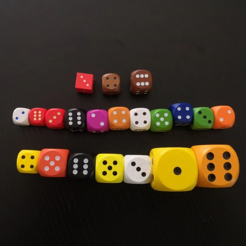 Hot Sale 30mm Wood Dice Colorful Wooden Game Dice Customize