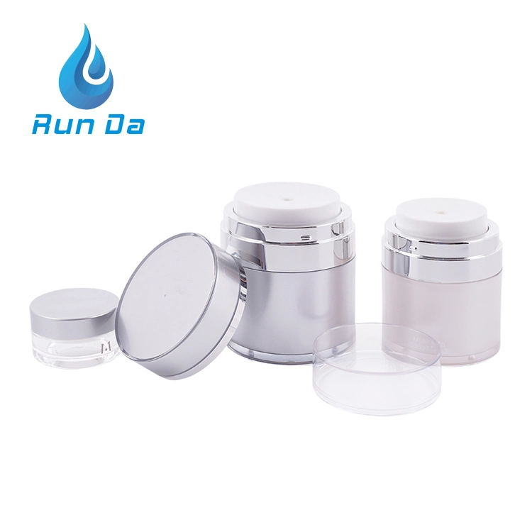 10 Years Factory Experience 15 30 50g Cosmetic Cream Round Plastic Glass Airless Lotion Acrylic Jar