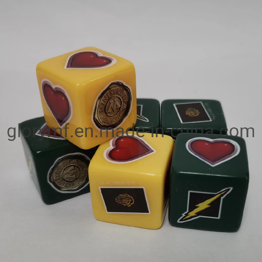 Bulk Custom Heat Transfer Printing Party Entertainment D6 Acrylic Dice