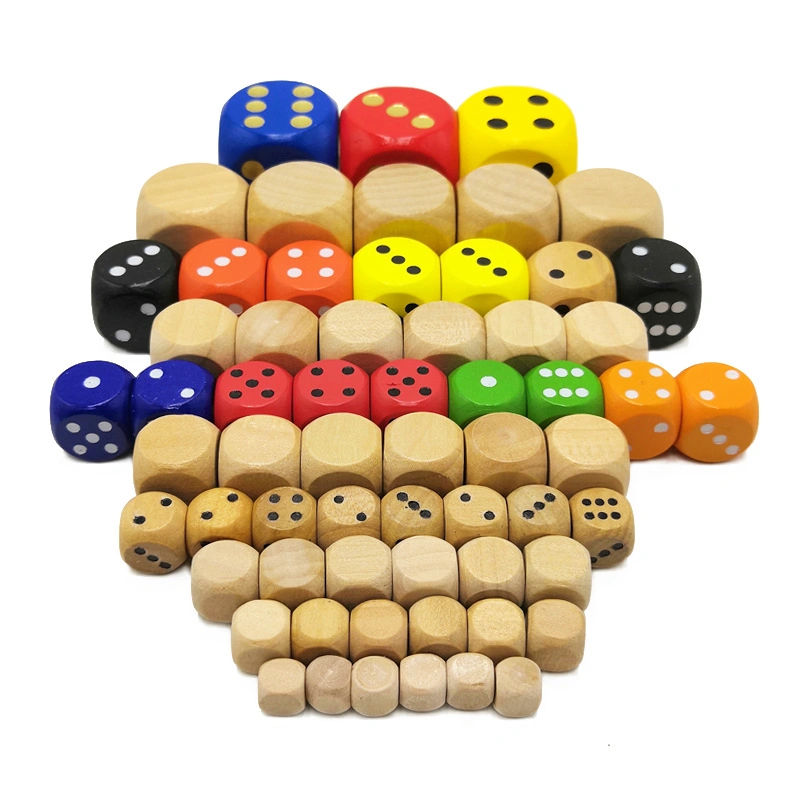 Hot Sale 30mm Wood Dice Colorful Wooden Game Dice Customize