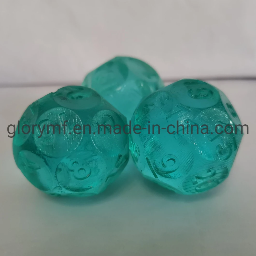 Custom Dnd or Rpg Game Dice Plastic Polyhedral Transparent Resin Round Dice