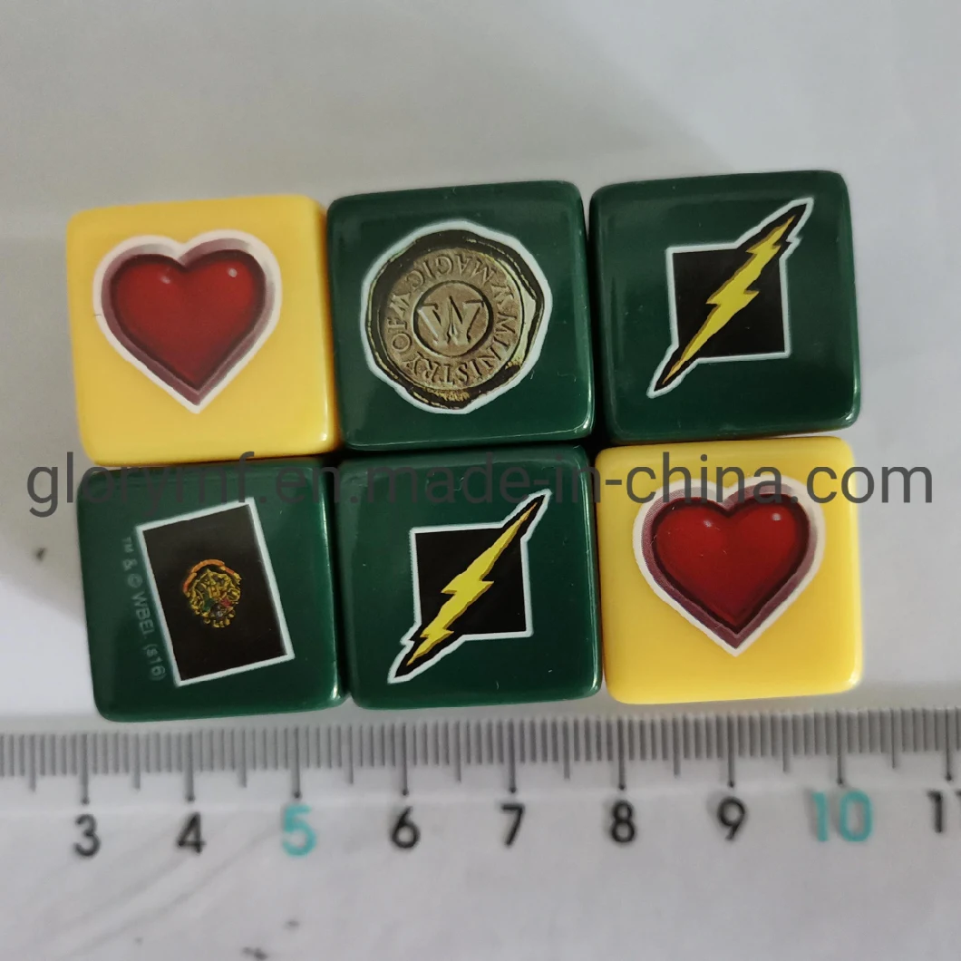 Custom Design Your Own Board Game Factory D6 Square Heat Transfer Printing Dice