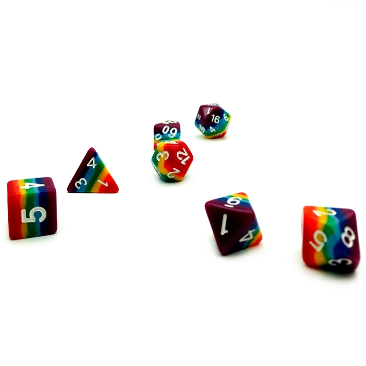 Custom Printed Resin Gaming Dice, Translucents Polyhedral Dice Set for Board Game