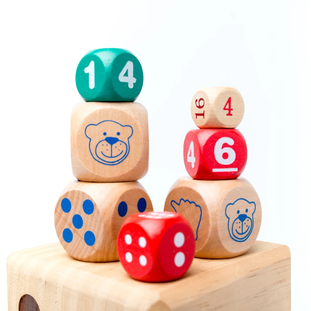 Hot Sale 30mm Wood Dice Colorful Wooden Game Dice Customize