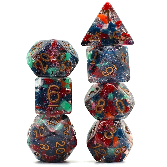 Resin Polyhedral Dice Dungeons and Dragons Dnd Rpg Mtg Table Game Dice