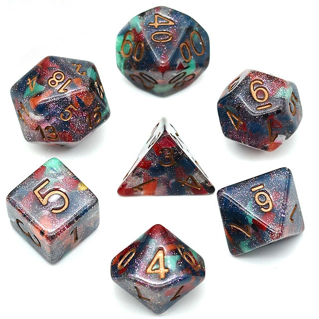 Resin Polyhedral Dice Dungeons and Dragons Dnd Rpg Mtg Table Game Dice