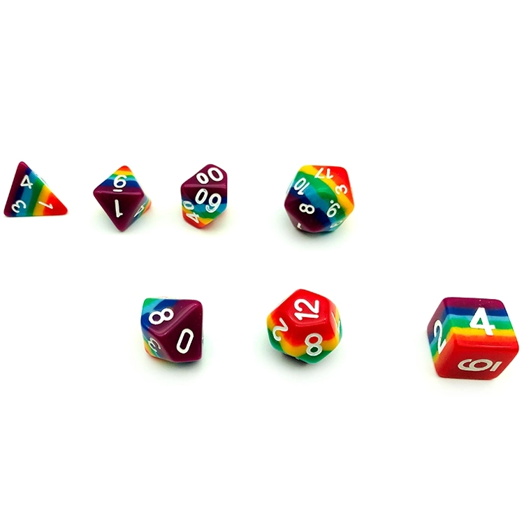 Custom Printed Resin Gaming Dice, Translucents Polyhedral Dice Set for Board Game