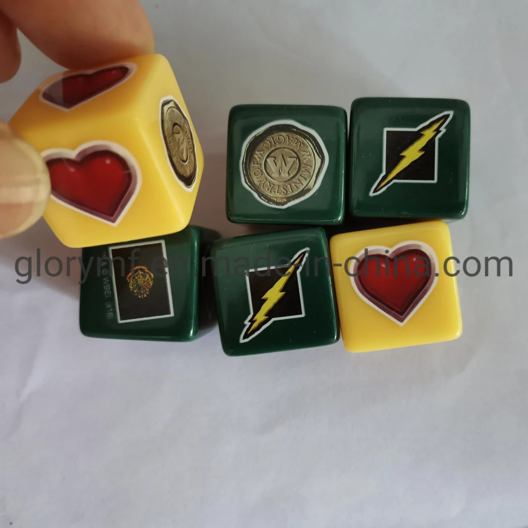 Bulk Custom Heat Transfer Printing Party Entertainment D6 Acrylic Dice