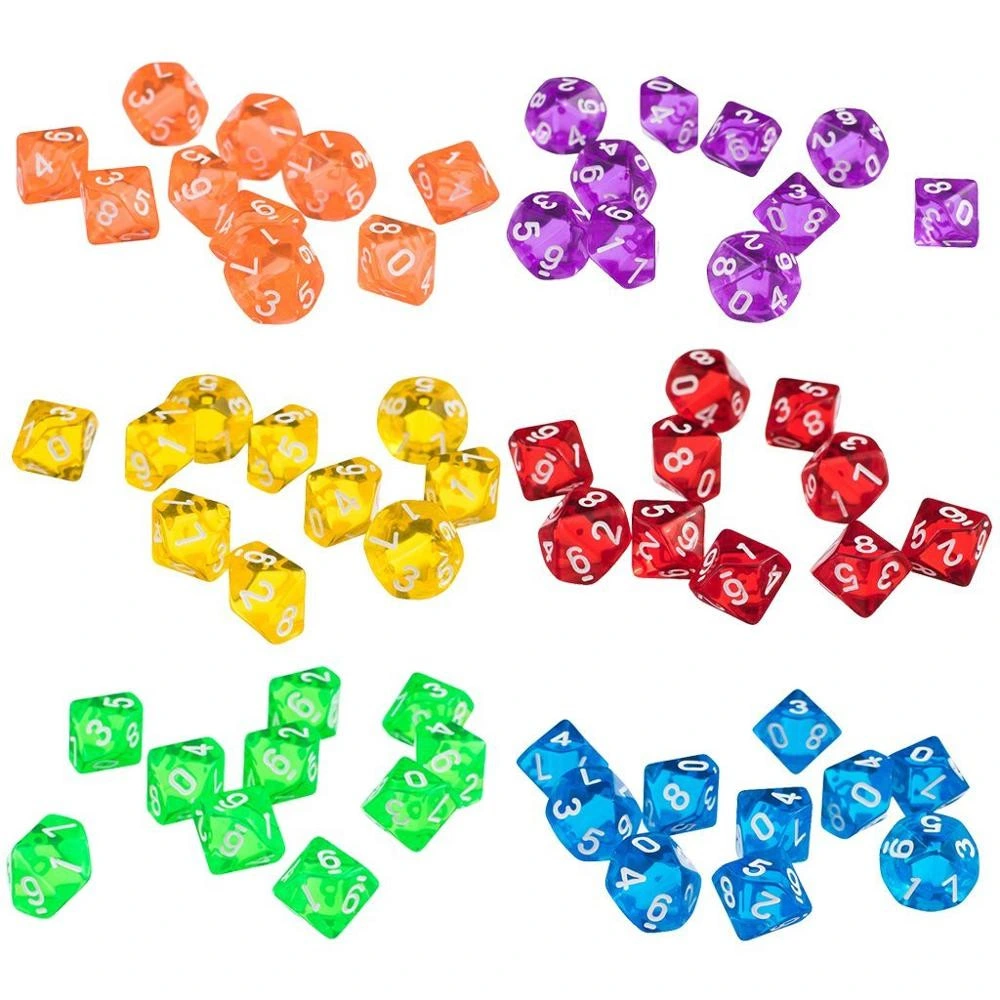 Custom Multi Sides Colorful Plastic Game Dice
