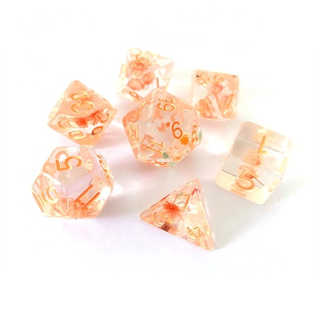 Customized Logo Dungeon and Dragon Plastic Resin Dice Set