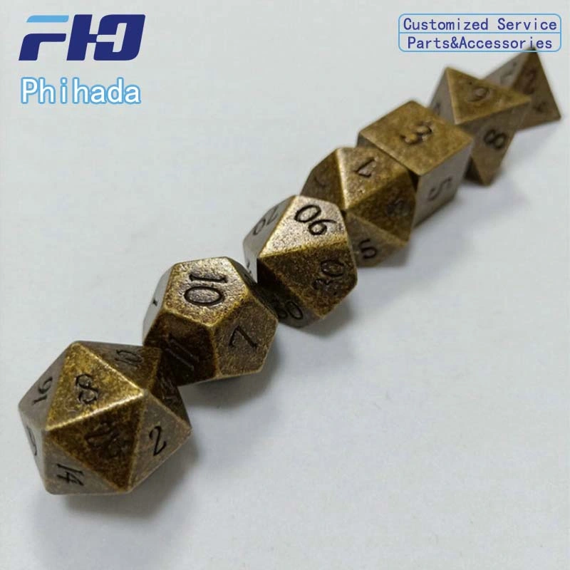 Zinc Alloy Metal Polyhedral Dice Board Game Dice Game Toys