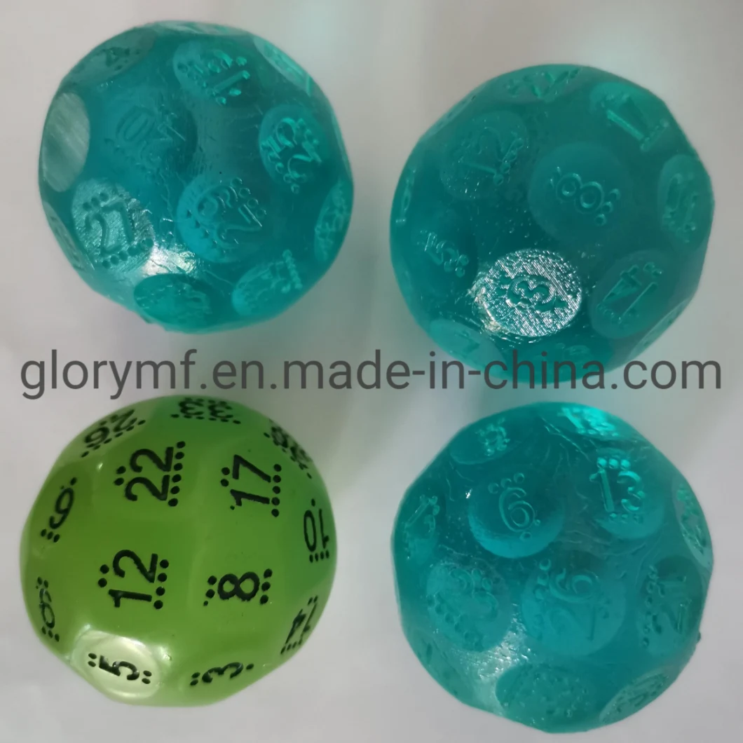 Bulk Custom Transparent Game Dice Engraved Dice Points Logo D100 Resin Dice