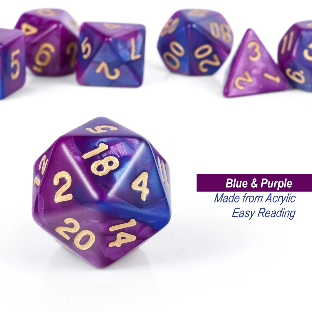 Custom Dice Size and Color, High Quality Acrylic Dice Set for Board Game