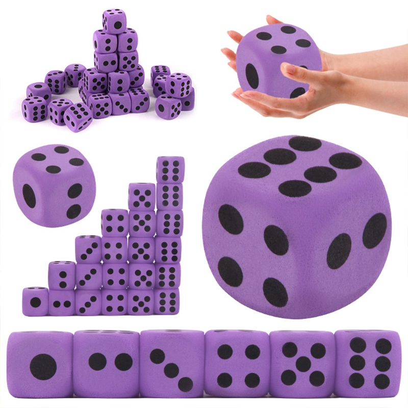 Large Purple DOT Dice Toy for Kids 2 Years up Educational Learning 6-Sided Child-Safe Dice Toy for Children Baby Boys Girls Early Math Skills