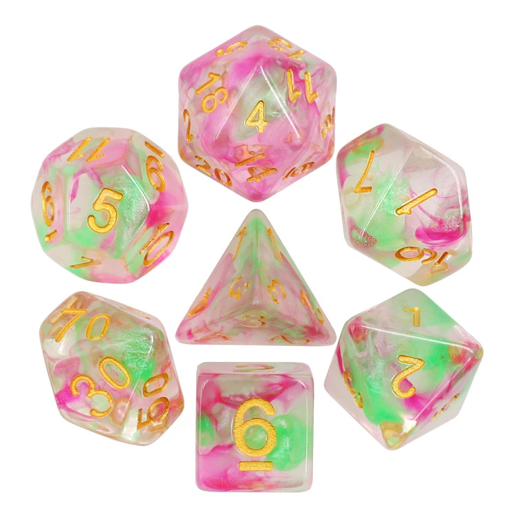 7PCS Polyhedral Dice Custom Dice Set, Plastic Acrylic Dice Set, Custom Dice Guangdong