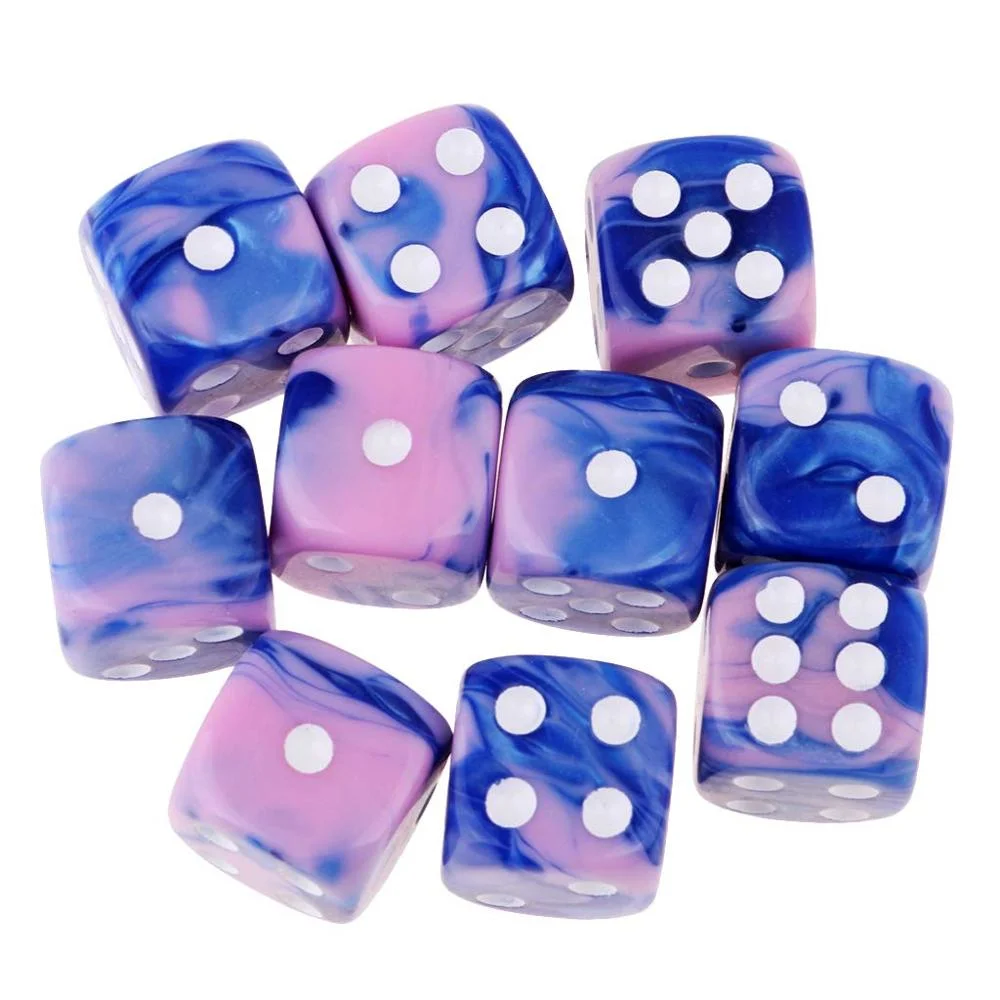 High Quality Acrylic 6 Sided 16mm Game Dice