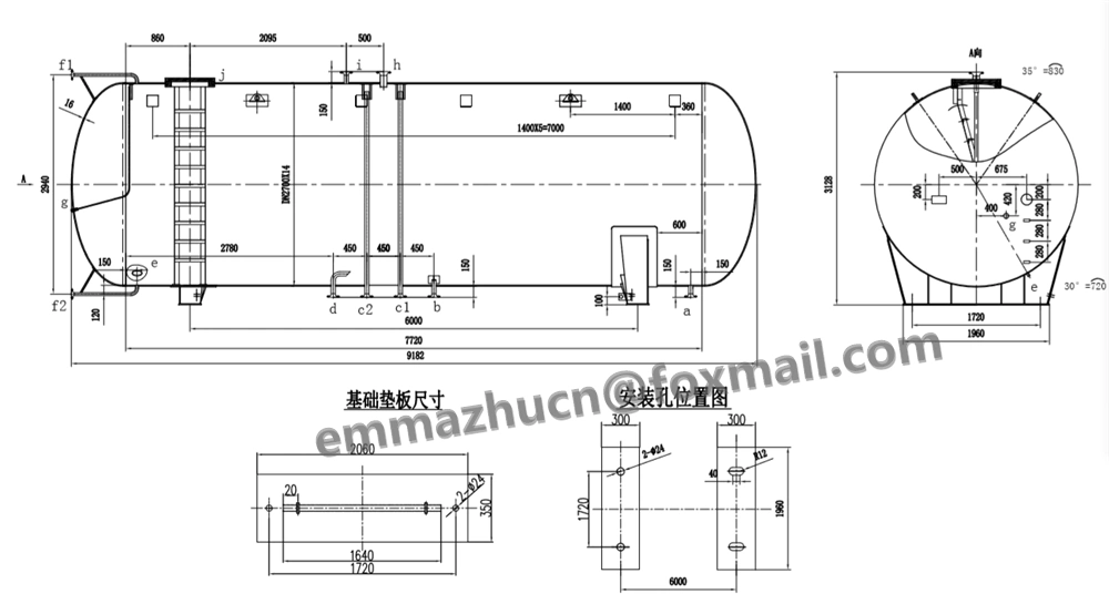 China Supplier LPG Tank Manufacturer 50m3 LPG Storage Tank