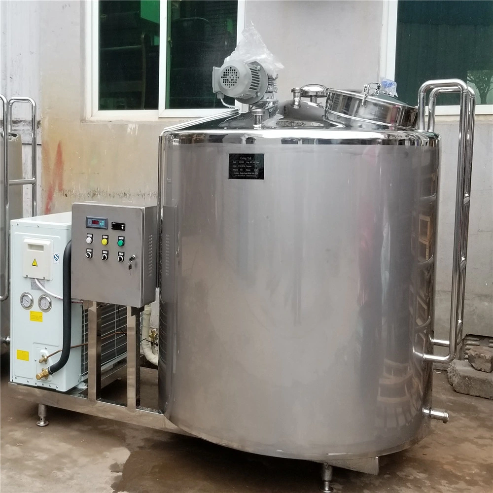 1000L 3000L CIP Cleaning Milk Cooling Tank with Agitator Price