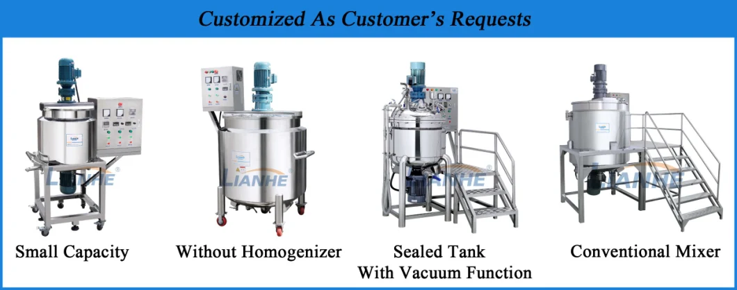 Stainless Steel Homogenizing Agitator Tank for Detergent/Shampoo/Daily Chemical