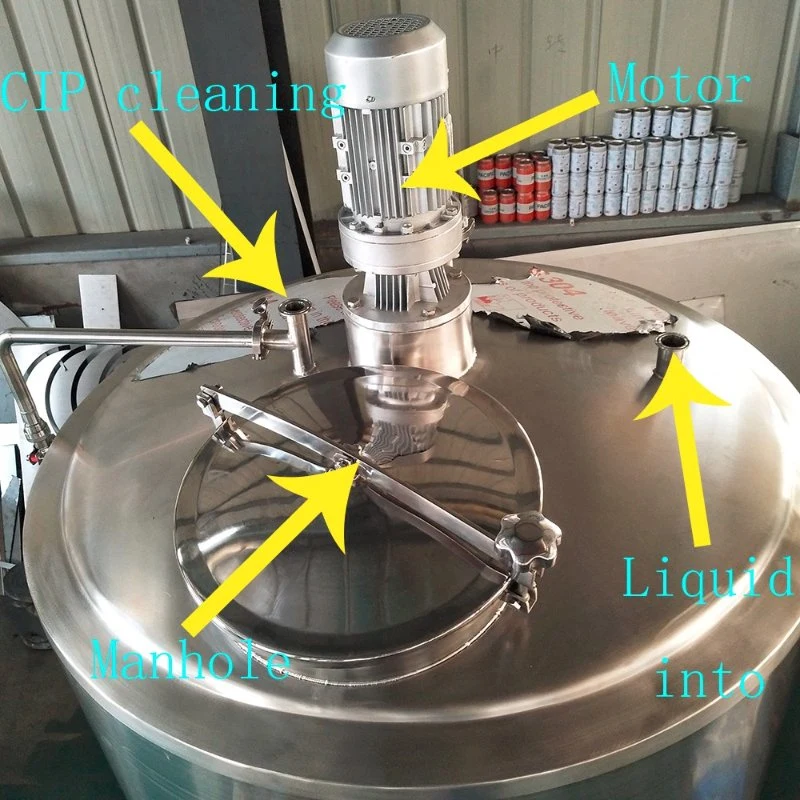 Liquid Mixing Tank with Agitator Tank Jacketed Mixing Vessel