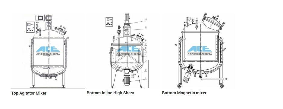 Factory Supply New High Efficiency Single Layer Beverage Fruit Juice Agitator Tank