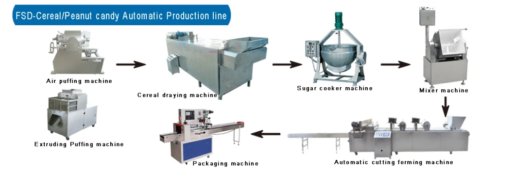 Lower Energy Cost Energy Cereal Bar Processing Production Line
