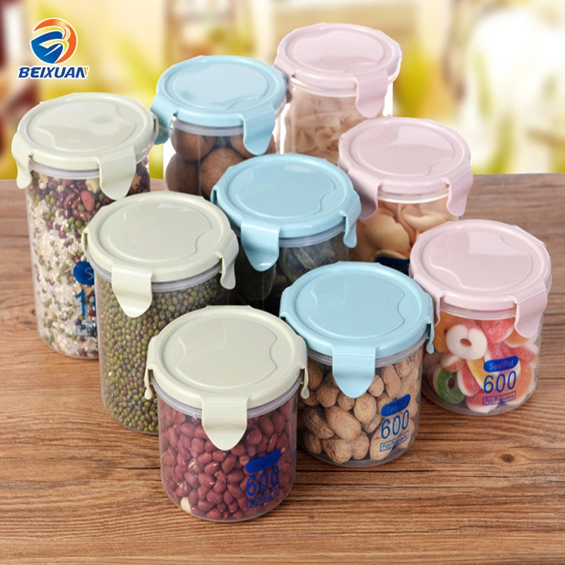 Plastic Sealed Can Transparent Tea Canister Household Kitchen Food Coarse Grain Storage Tank