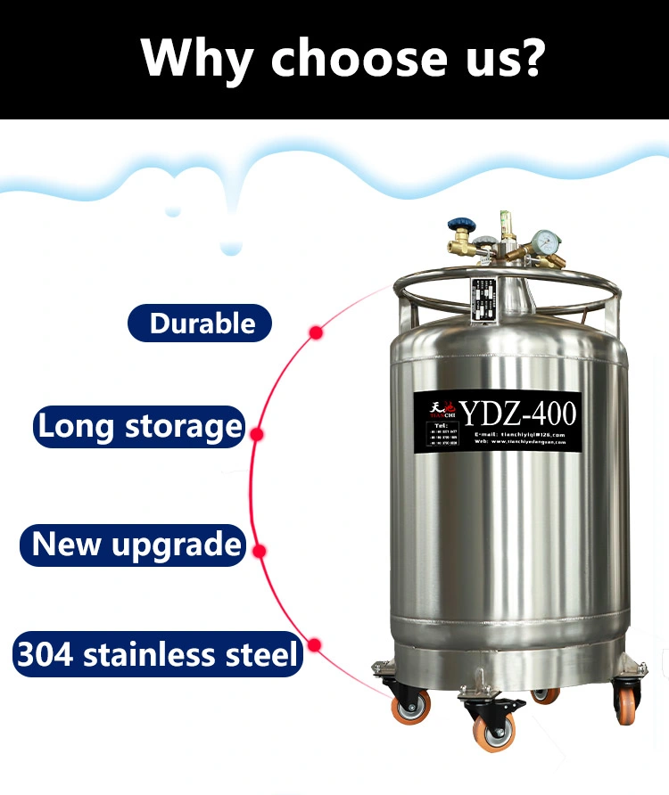 Customized 400L Ydz-400 Liquid Nitrogen Storage Tank Liquid Nitrogen Tank Price