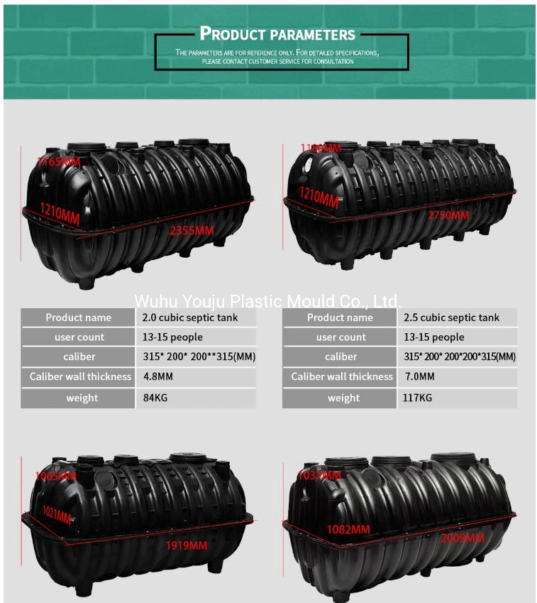 Stackable Plastic Septic Tanks Used for Sewage Treatment