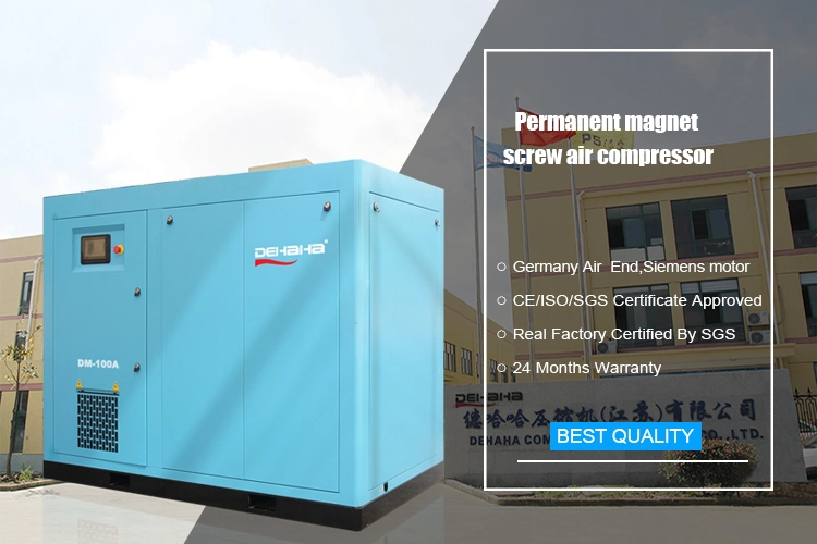 75kw VSD Permanent Magnet Frequency Conversion Economical Energy Saving Screw Air Compressor 100HP