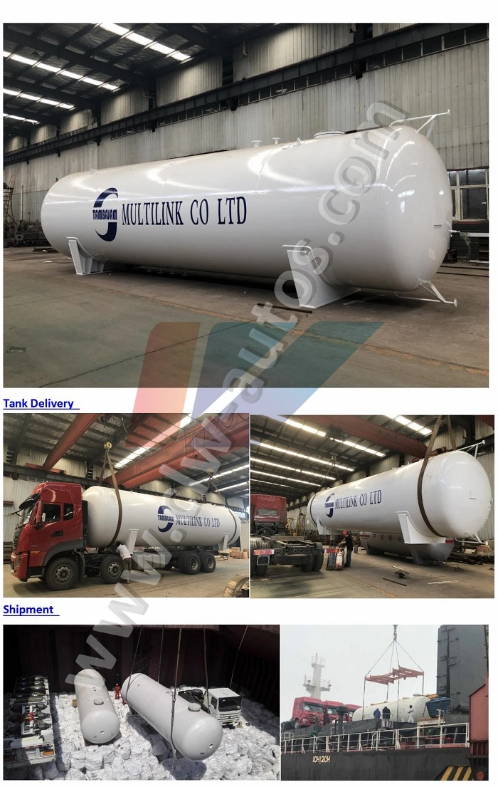 60000liters Cooking Gas Station Tank 30tons Lp Gas Storage Tank for Nigeria