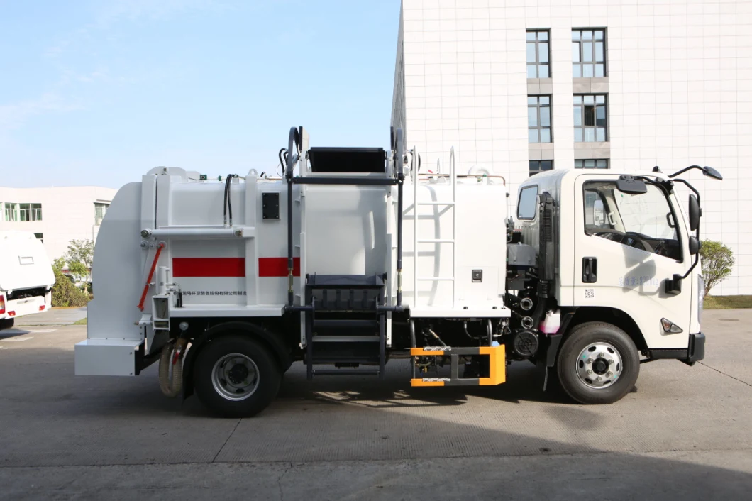 Fulongma Separate Sewage Tank Kitchen Waste Container Side Loader Refuse Truck