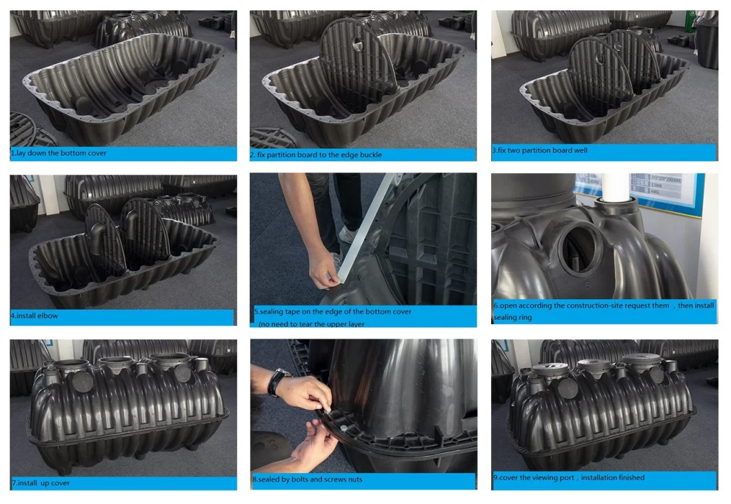 PP/HDPE Plastic Septic Tank in Sewage Treatment System